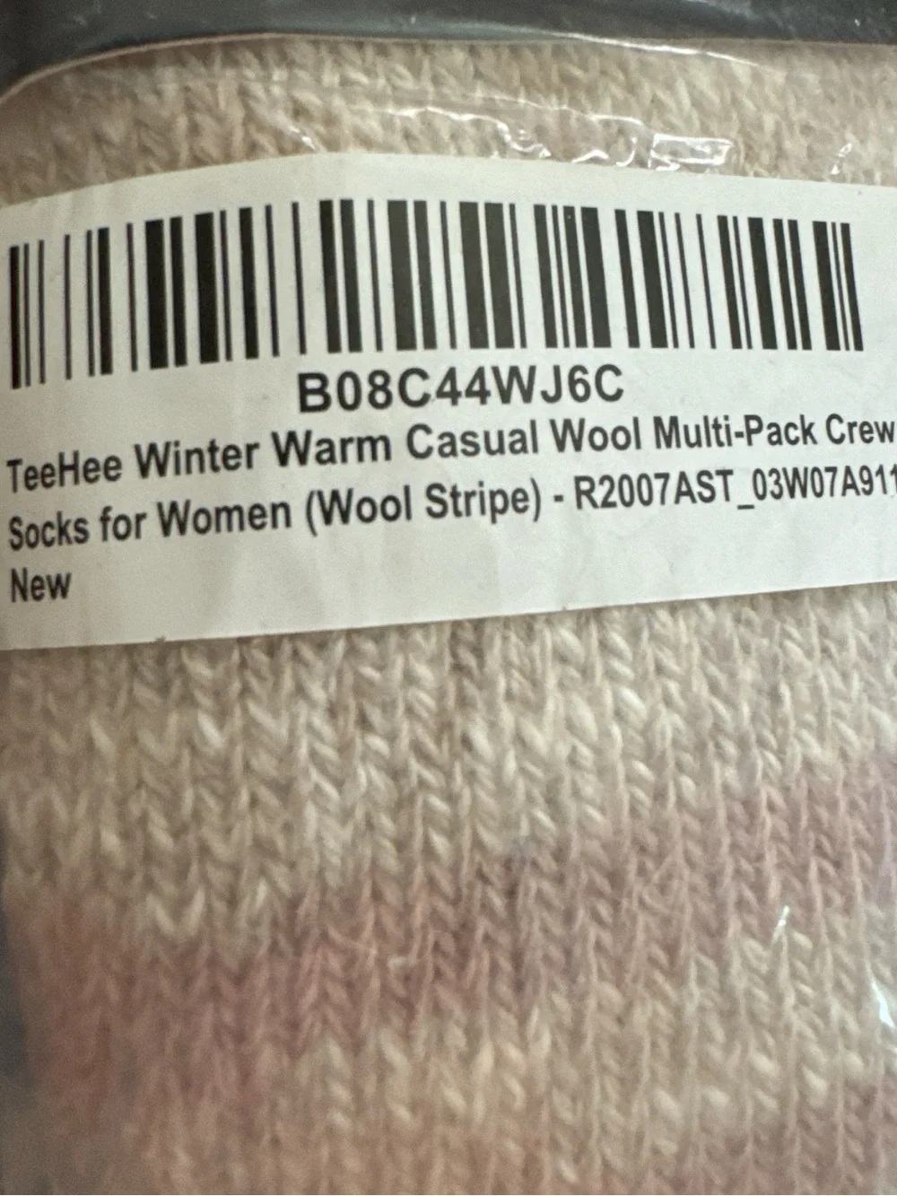 TeeHee Socks Women's Warmer Wool Blend Crew Assorted 3-Pack Shoe Size 4-10 NWT